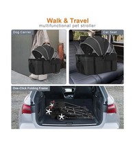 3 in 1 Pet Dog Stroller for Small Medium Dogs 10-50 lbs, Foldable C… Fast Ship