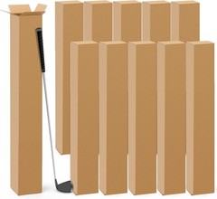 Qilery 10 Pcs 6 x 6 x 48 Inch Golf Club Shipping Boxes 6L x 6 x 6 x 48