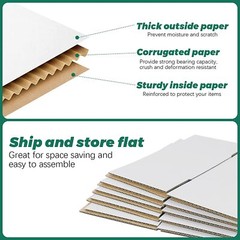 25 6x6x6 Cardboard White Boxes Mailing Packing Shipping Box Corrugated Carton