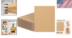 60 Pack 12×16 Inch Corrugated Cardboard Sheets 2mm Thick Flat Card Boards Ins…