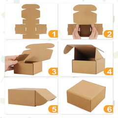 Small Shipping Boxes 4X4X2 Inches – 50 Pack Brown Corrugated Cardboard Boxes for