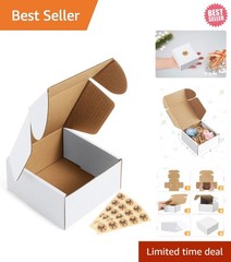 50-Pack 4x4x2″ Corrugated Box Mailers for Secure Shipping and Personalization