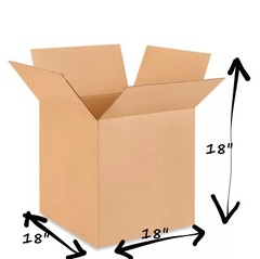 Large Corrugated Box 18x18x18″ ECT-32 Big Shipping Moving Packing Box _ 20 Boxes