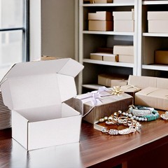 White Corrugated Cardboard Shipping Boxes 6x4x3 Inches, 25 Pack