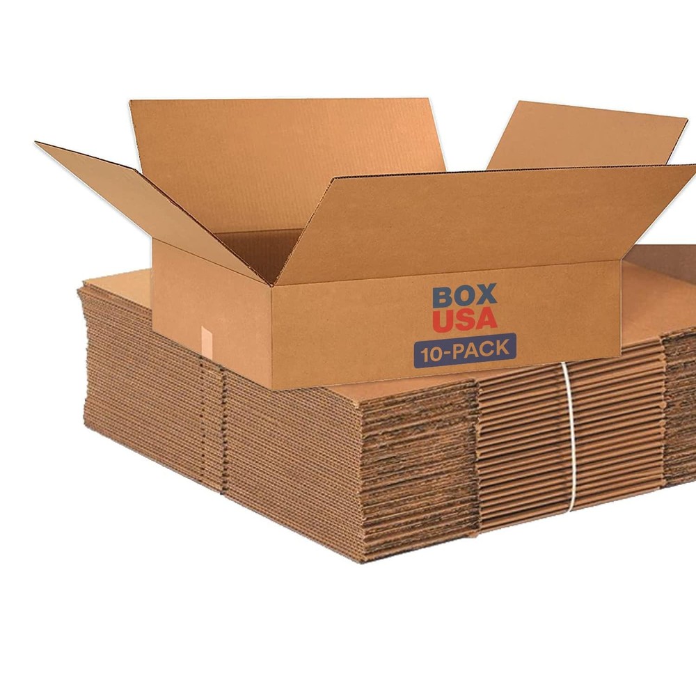 BOX USA 24x20x6 Flat Corrugated Boxes, Flat, 24L x 20W x 6H, Pack of 10 | Shi…