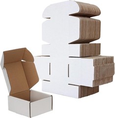 Brand New 4x4x2 White Small Corrugated Cardboard Mailer Box – 100 Pack