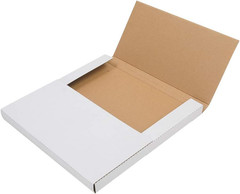 100PCS White LP Shipping Mailer Boxes, 12.5In*12.5In*1/2In & 1In Album Paper Box