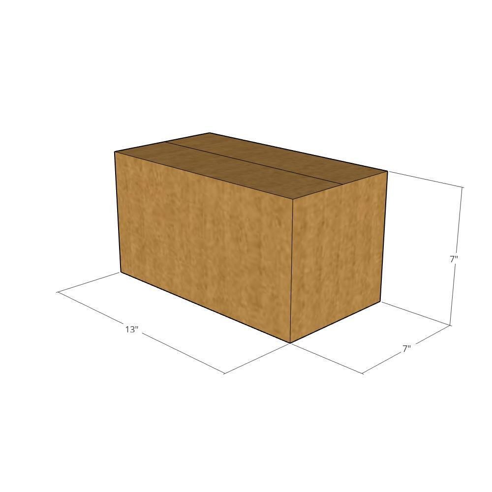 5 13x7x7 Kraft Brown Corrugated Shipping Boxes 32 ECT Single-Wall New