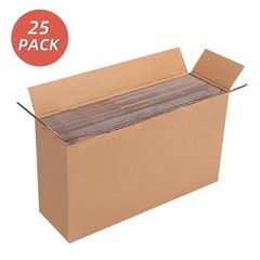 25 Packs Small Shipping Boxes 8x6x2 Inches, White Corrugated Cardboard Box fo…