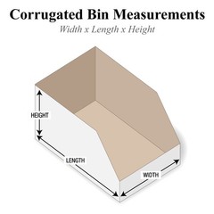 Partners Brand PBINBIN69 Open Bin Boxes, 6 x 9 x 4 1/2, Oyster White (Pack of 25