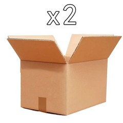 2 corrugated cardboard moving boxes, 27x20x20 in, sturdy/durable shipping boxs
