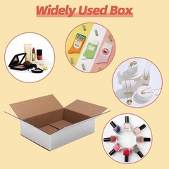 25 Packs Small Shipping Boxes 8x6x2 Inches, White Corrugated Cardboard Box fo…