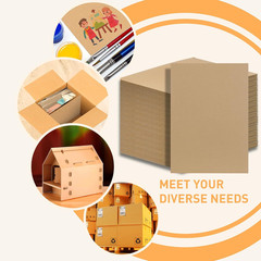 100 Pack 4X6 Inch Corrugated Cardboard Sheets, 1.8Mm Thick Brown Kraft Cardboard