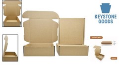 (Set of 10) 6x6x2 Inch Kraft Cardboard Shipping & Storage Boxes