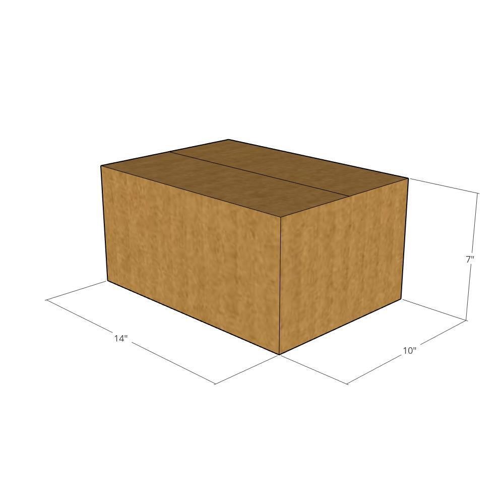 5 14x10x7 Kraft Brown Corrugated Shipping Boxes 32 ECT Single-Wall New