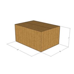 5 14x10x7 Kraft Brown Corrugated Shipping Boxes 32 ECT Single-Wall New