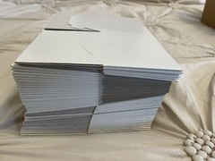 50 U-LINE 4 x 4 x 3″ White Deluxe Gift Box Bottoms S-10619B Uline 10619 Crafts