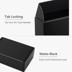 Versatile 25-Pack Lightweight Black Mailer Boxes – Perfect for Gifts & Crafts