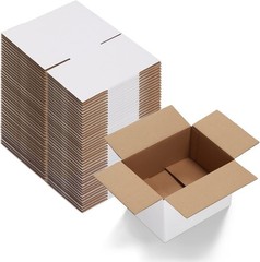 Durable 40 Pack of 8x6x4 Shipping Boxes in White – Perfect for Gifts & Shipping