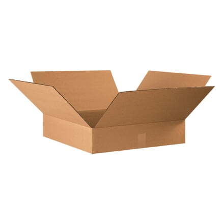 22 x 22 x 4″ Flat Corrugated Boxes, ECT-32 Brown Shipping/Moving Boxes 10/Bundle