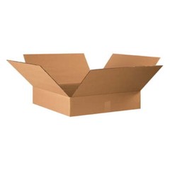 22 x 22 x 4″ Flat Corrugated Boxes, ECT-32 Brown Shipping/Moving Boxes 10/Bundle