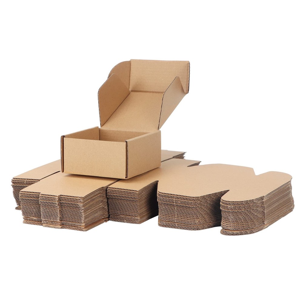 4x4x2 inch Shipping Boxes Bulk 25 Pack Brown, Tab Lock Tuck Top Mailer Boxes …