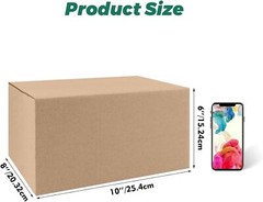 10x8x6 Brown Shipping Boxes Eco-Friendly Cardboard Mailing Boxes 10 Pack