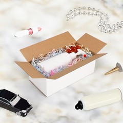Shipping Boxes 40 Pack 8x4x3 White Corrugated Cardboard Small Mailng Boxes