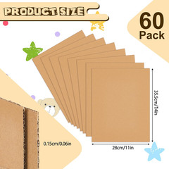 60 Pack 11 X 14 Inch Corrugated Cardboard Sheets Flat Cardboard Sheets Packaging