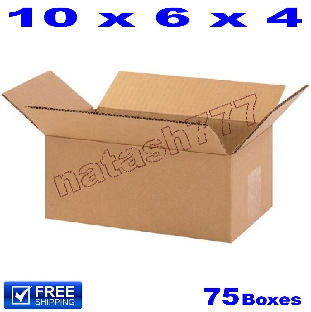 75 – 10x6x4 Cardboard Boxes 32-ECT Mailing Packing Shipping Corrugated Carton