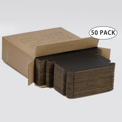 50 Pack 6x4x1 Inches Small Shipping Boxes, Black Corrugated Cardboard Boxes, …
