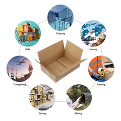 50pcs 14″x10″x4″ Cardboard Paper Boxes Mailing Packing Shipping Box Corrugated