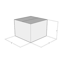8x8x6 White Corrugated Shipping Boxes 32 ECT Single-Wall, 5/Pack