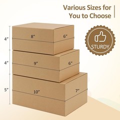 8x6x4 Small Shipping Boxes (30-Pack) in Brown