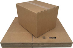 Cardboard Shipping and Packing Moving Boxes, 10 Pack, Medium, Brown, 18″ X 14″ X
