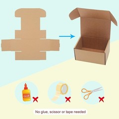 Sturdy Rippled Edge 10-Pack Shipping Boxes 6x4x3” – Easy Assembly & Stylish