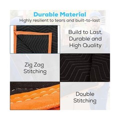 Simpli-Magic Heavy Duty Padded Moving Blankets 72″ x 40″ – 24 Pack –