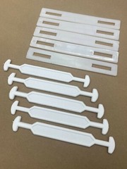 5 Heavy Duty 6.75″ Cardboard Box Handles Plastic Carry Ship 45 lbs White W/Back