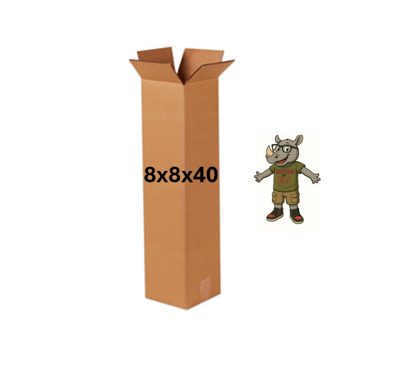 8″ x 8″ x 40″ CARDBOARD BOX – 200 lb – SINGLE BOX – TALL