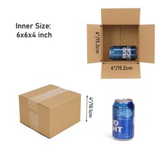 40 Packs 6x6x4 Shipping Boxes for Small Business, Corrugated Cardboard Boxes …