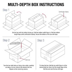 Tape Logic TLMD24126 Multi-Depth Corrugated Boxes, 24″ x 12″ x 6″, Kraft (Pack o