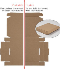 50 Pack 7X5X1 Inches Small Shipping Boxes, Brown Corrugated Cardboard Boxes, Mov