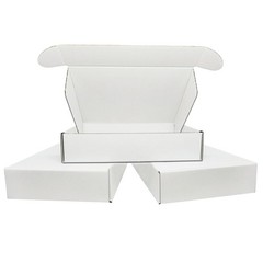 Small White Box 9 x 6 x 2 Inch 50 Pack Recyclable Corrugated Gift Mailers Sto…