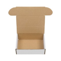 50Pcs Corrugated Paper Boxes 6x4x2 ” White Outside Shipping Moving Paper Box