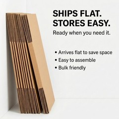 BOX USA Heavy-Duty Guitar Shipping Boxes (Pack of 5) – 18″ x 6″ x 45″ Corruga…