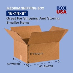 Brand New Shipping Boxes Medium 16x14x8 Kraft 25-pack