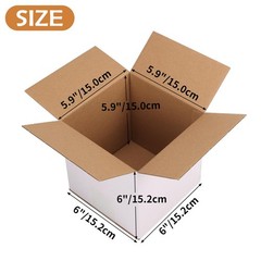 6x6x6 inch Boxes White Set of 30, Inner Size 5.9×5.9×5.9 inch Corrugated Card…
