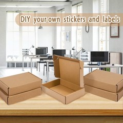 50 Pack Small Shipping Boxes, Brown Corrugated Cardboard Boxes Mailing Box, S…