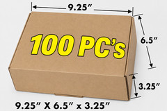 100 Pieces 9″ x 6″ x 3″ Corrugated Security Shipping Box NO TAPE REQUIRED Boxes
