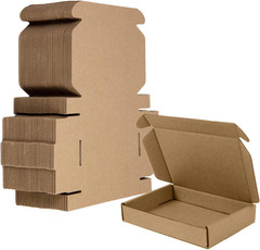 SUNLPH 50 Pack 6X4X1 Inches Small Shipping Boxes, Brown Corrugated Cardboard Box